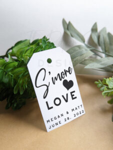 Smore Love Digital Tags Editable File sample photo PDF